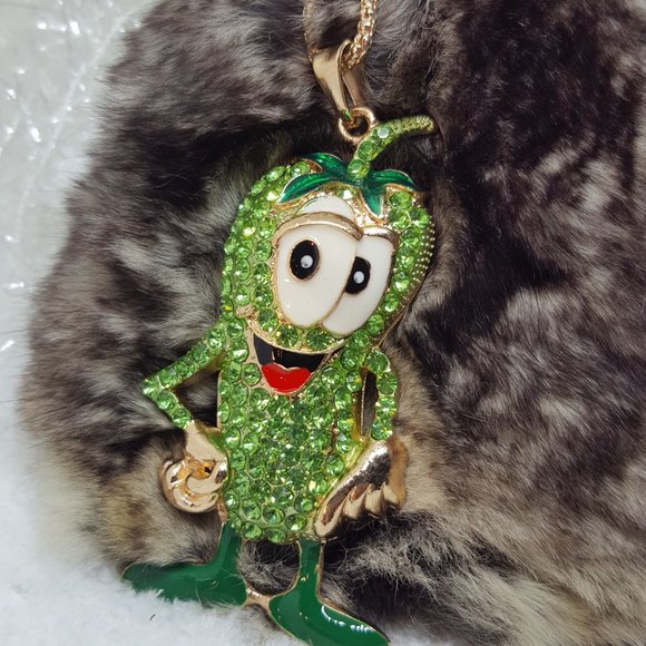 HAPPY PICKLE Pendant and chain - Picture 5 of 8
